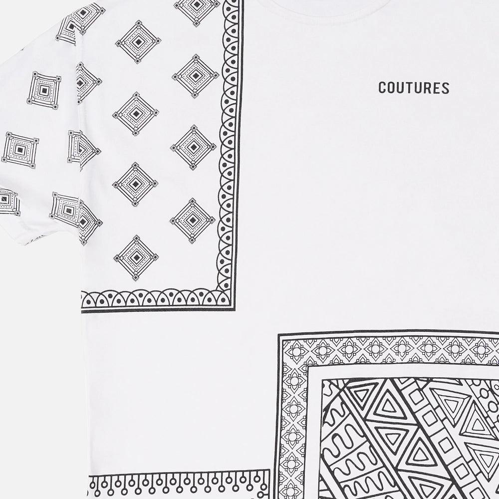 SPATIAL DAZZLE OVERSIZED T-SHIRT - WHITE
