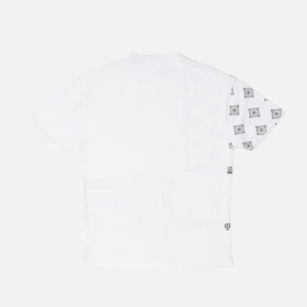 SPATIAL DAZZLE OVERSIZED T-SHIRT - WHITE