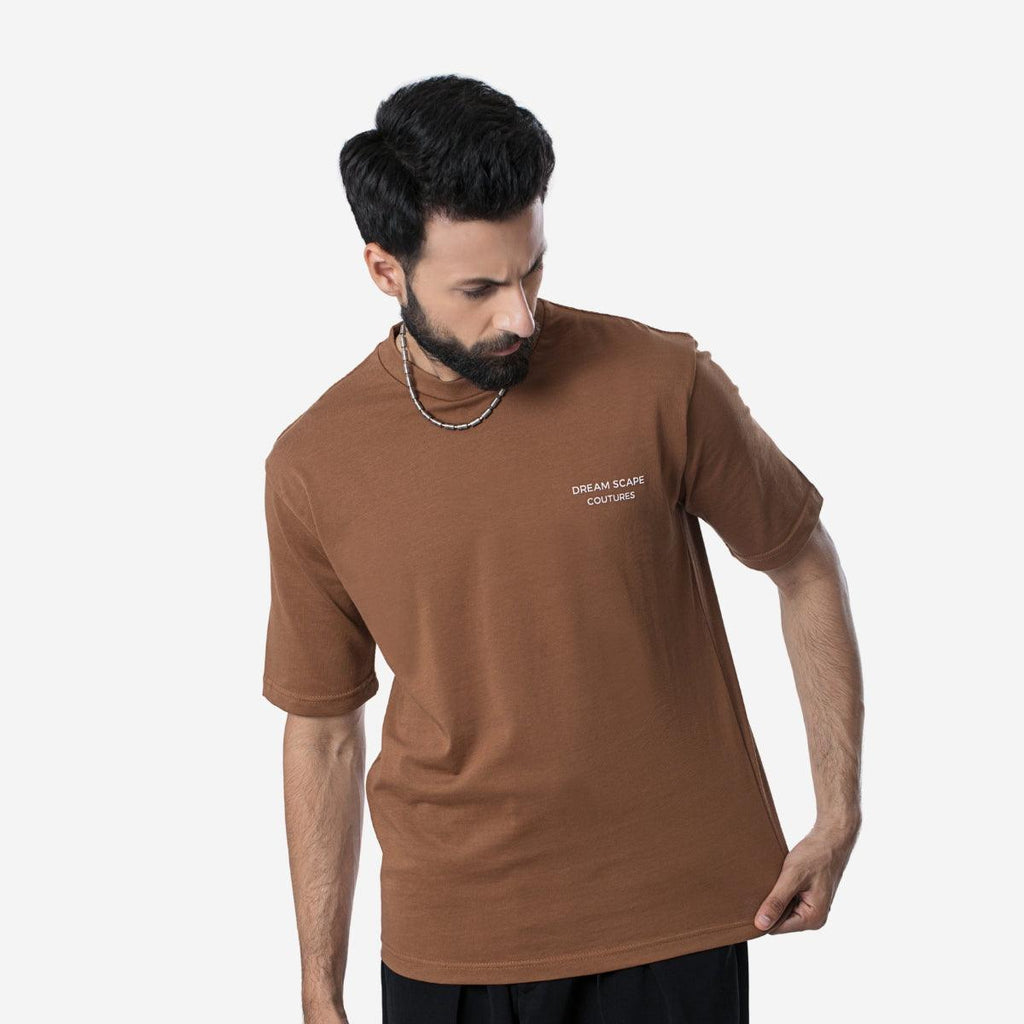 VISION OVERSIZED T-SHIRT - BROWN