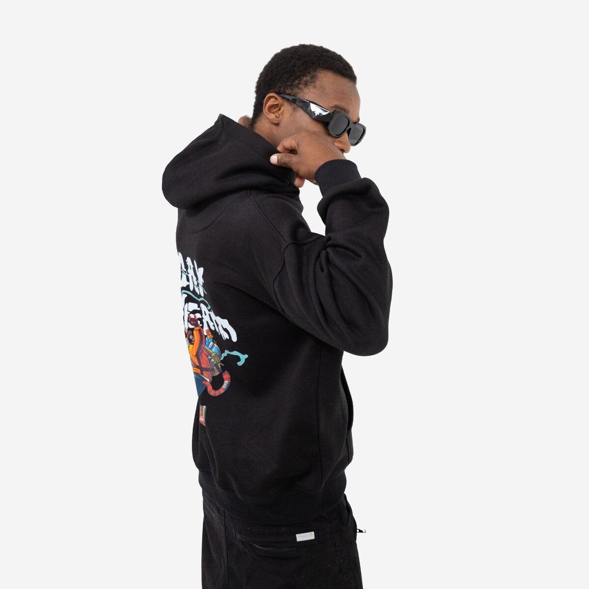SKATER'S OVERSIZED HOODIE - DARK BLACK