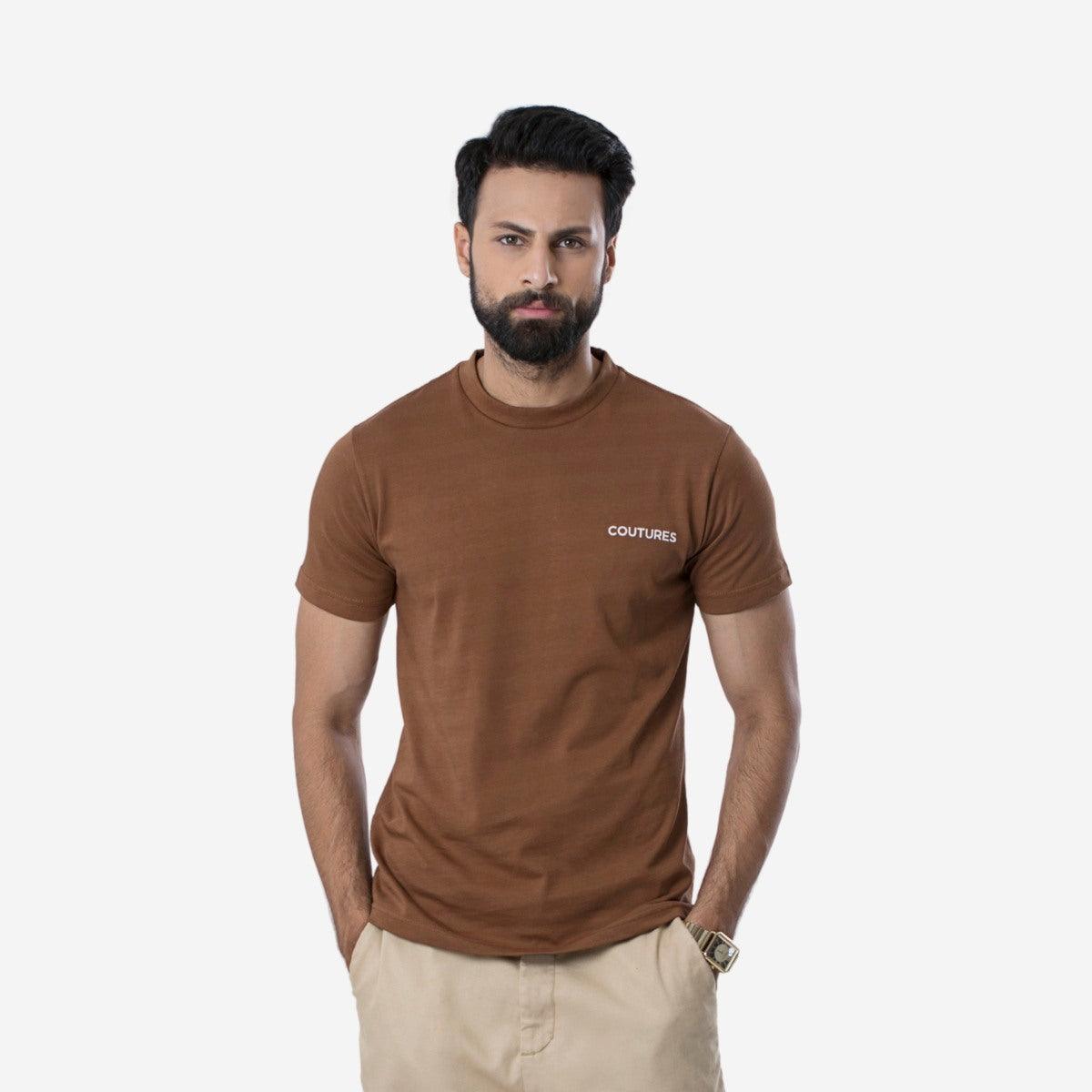 COUTURES T-SHIRT - BROWN