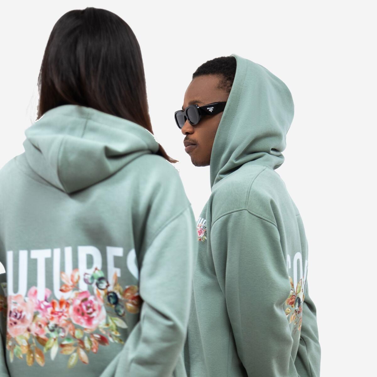 BLOSSOM OVERSIZED HOODIE - OLIVE GREEN