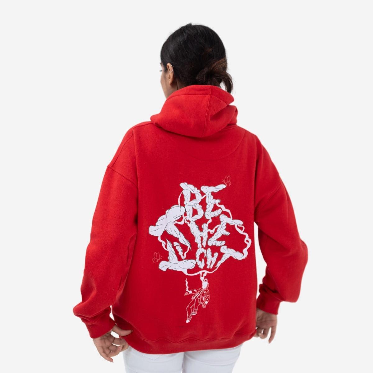 BE THE LIGHT OVERSIZED HOODIE - RACING RED