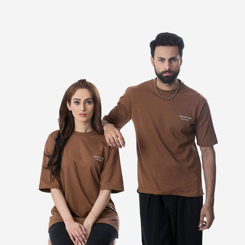 VISION OVERSIZED T-SHIRT - BROWN