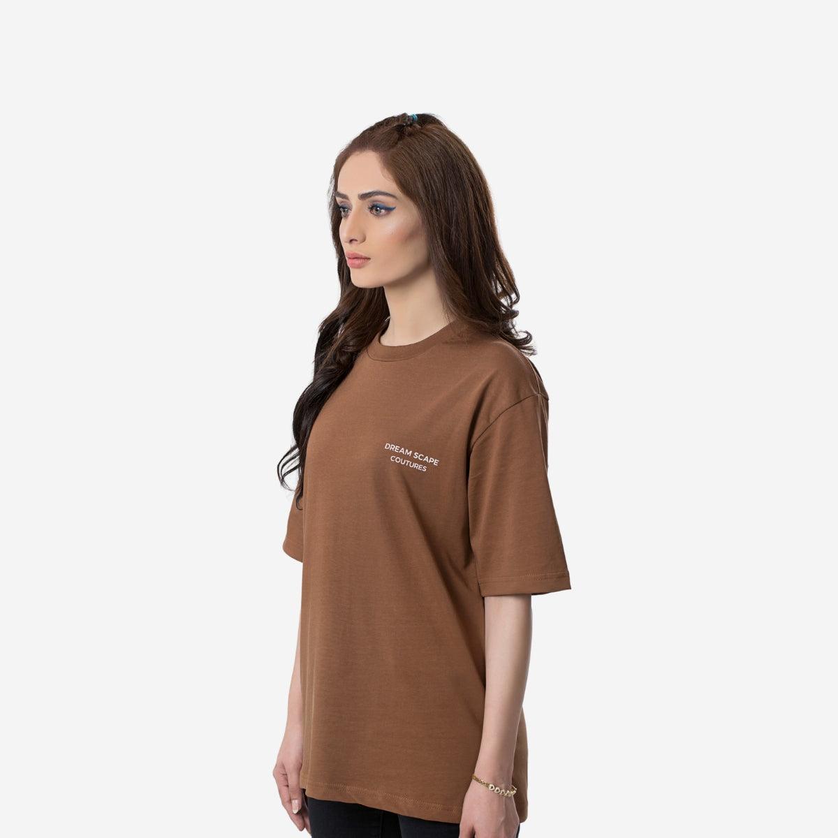 VISION OVERSIZED T-SHIRT - BROWN