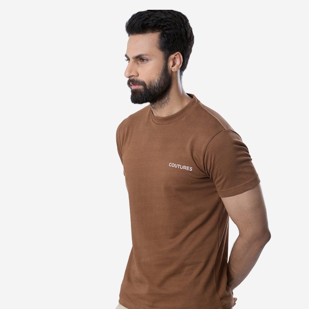 COUTURES T-SHIRT - BROWN