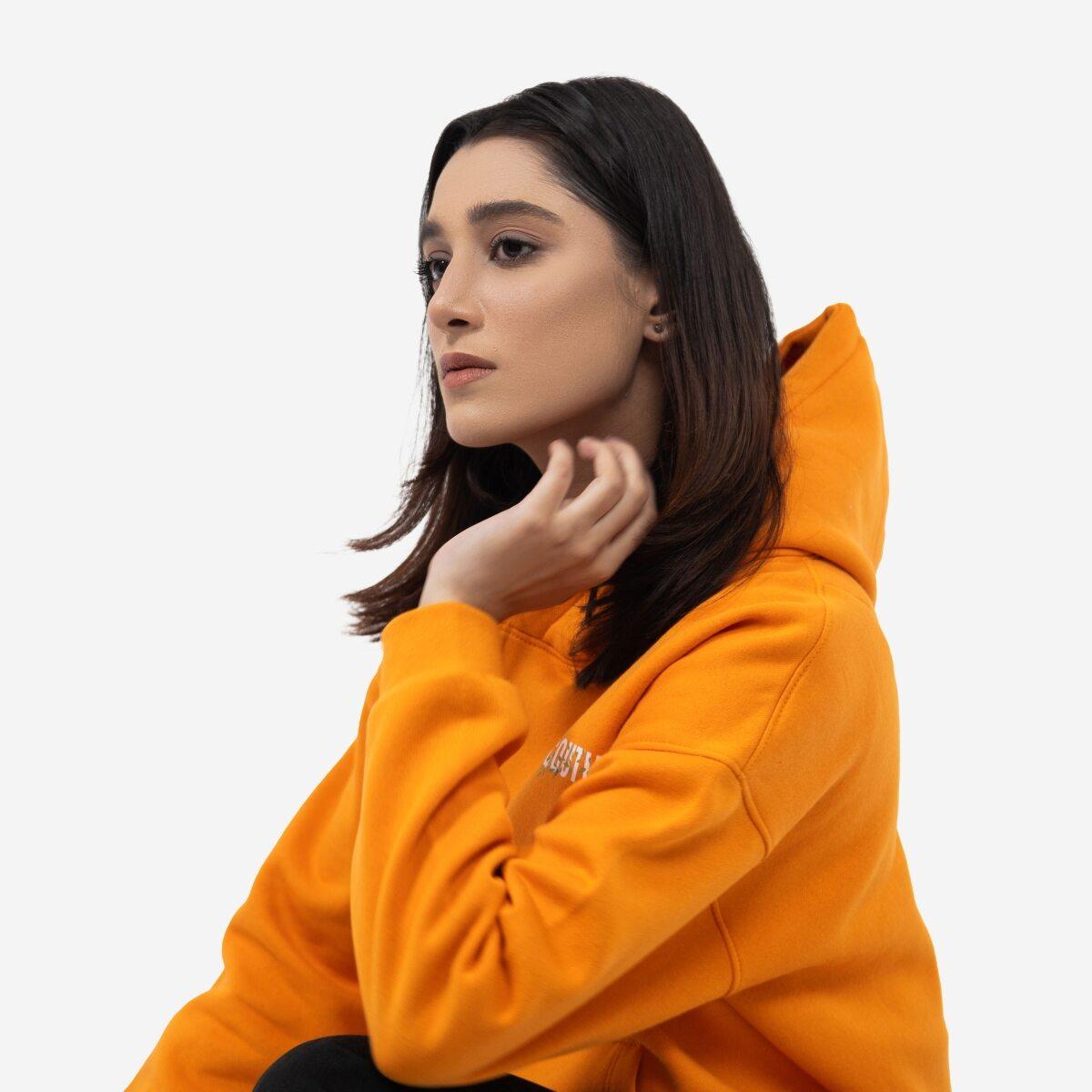 SERENITY OVERSIZED HOODIE - NEON ORANGE