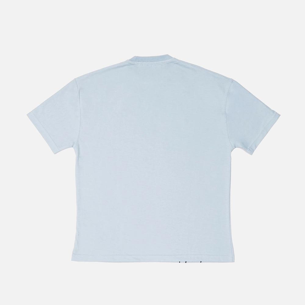 FLORA OVERSIZED T-SHIRT - ICED-BLUE