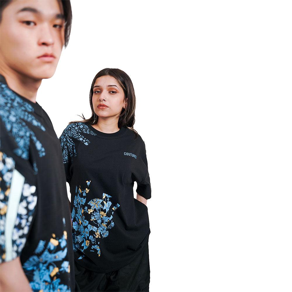 WISTERIA OVERSIZED T-SHIRT - BLACK