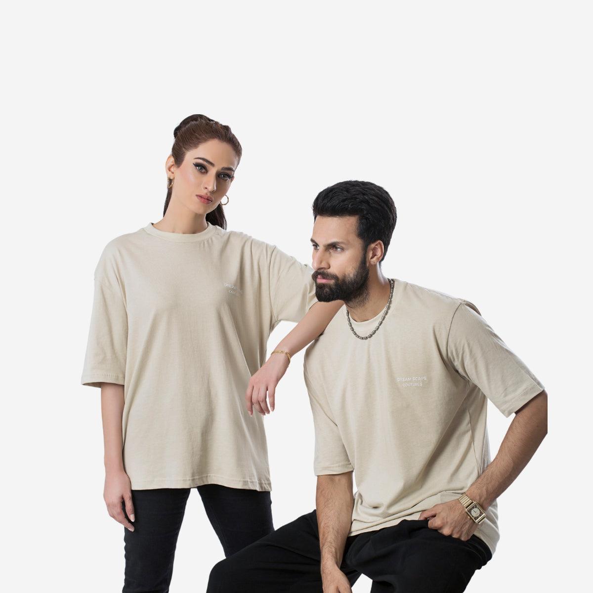 VISION OVERSIZED T-SHIRT - BEIGE
