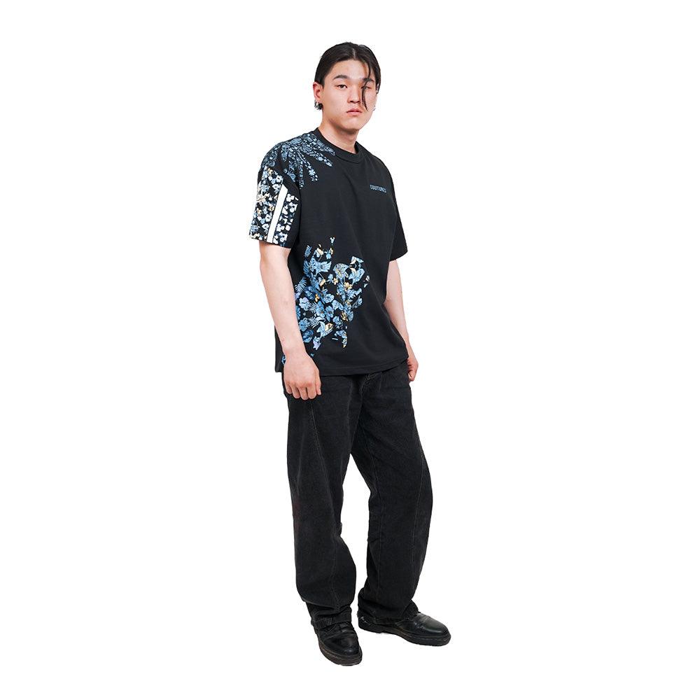 WISTERIA OVERSIZED T-SHIRT - BLACK