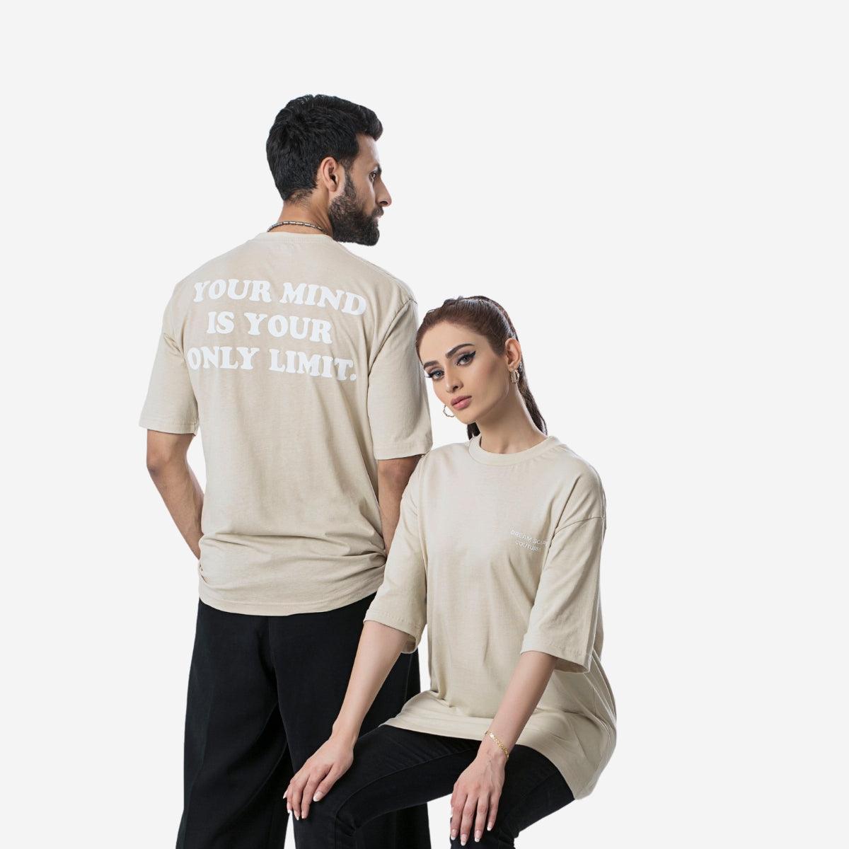 VISION OVERSIZED T-SHIRT - BEIGE
