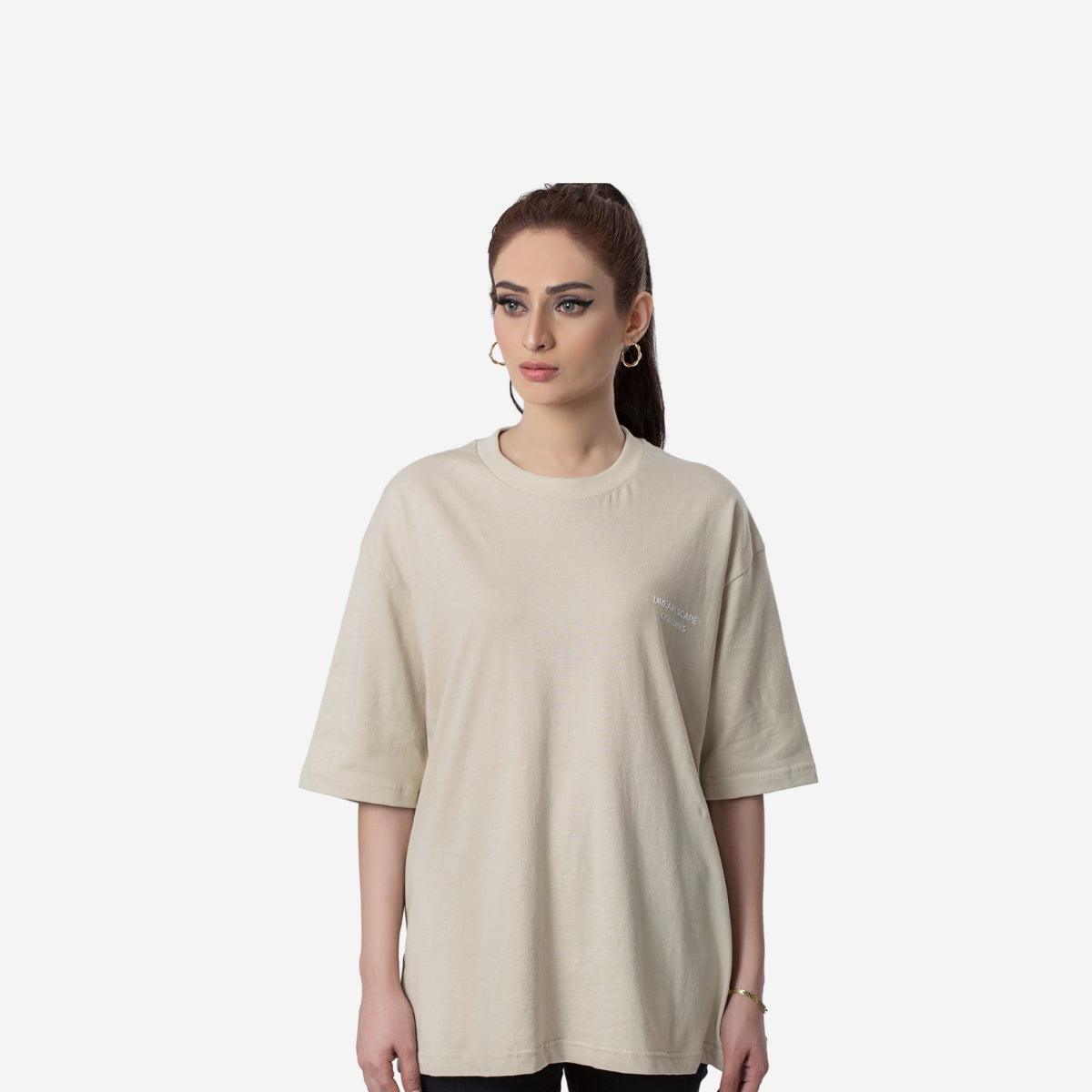 VISION OVERSIZED T-SHIRT - BEIGE