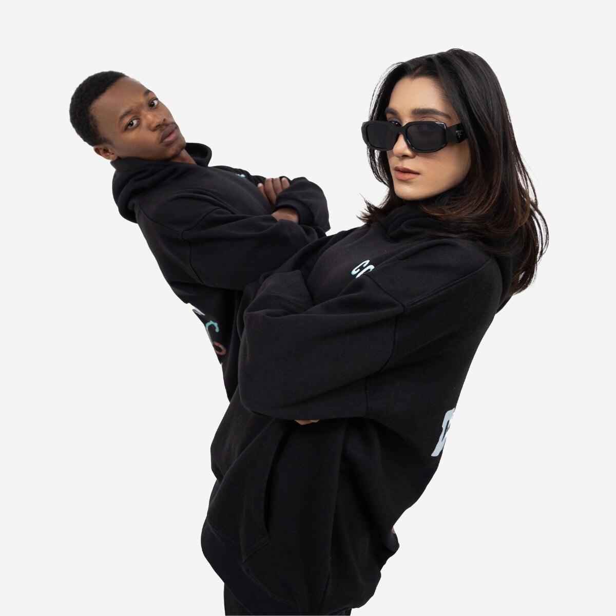 SKATER'S OVERSIZED HOODIE - DARK BLACK