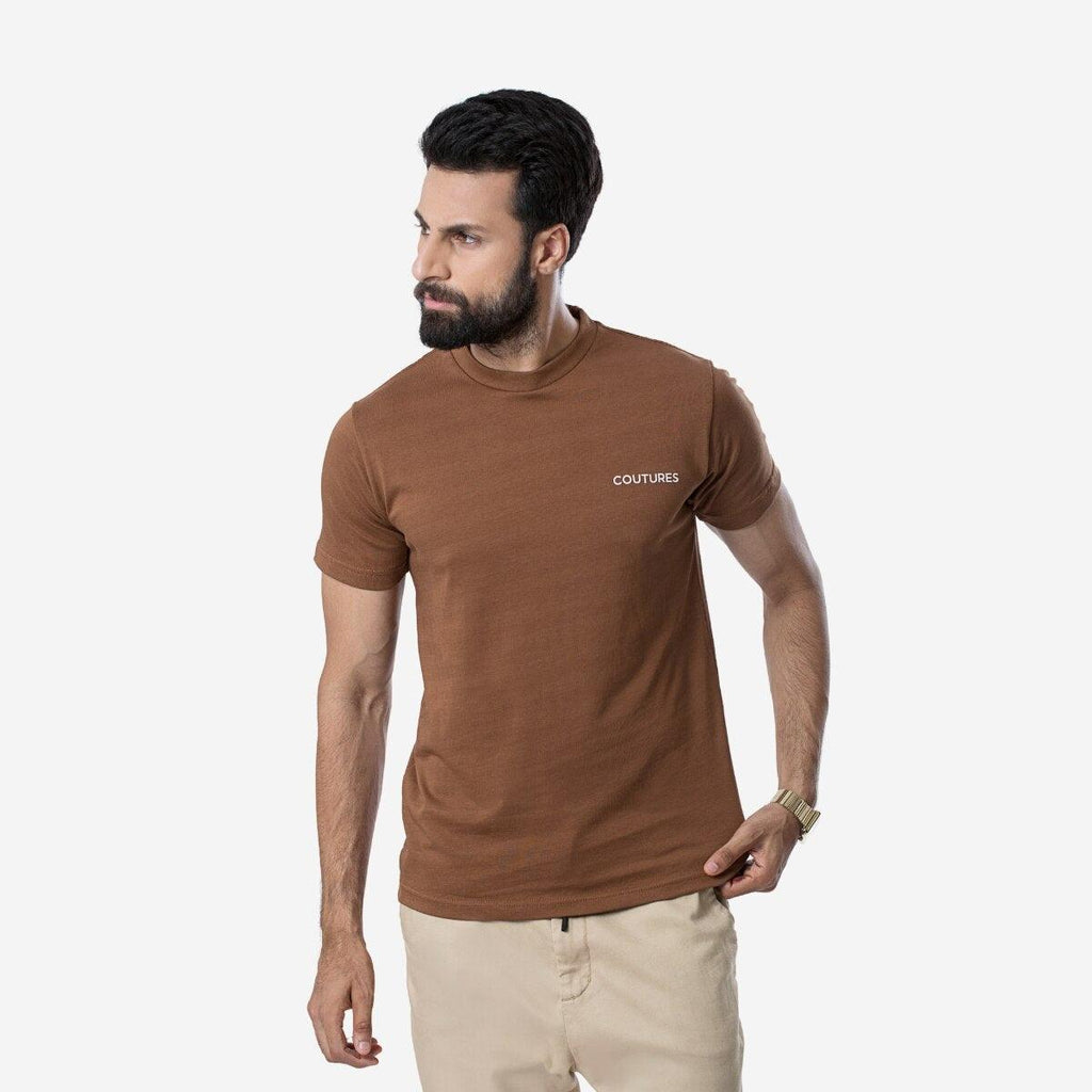 COUTURES T-SHIRT - BROWN
