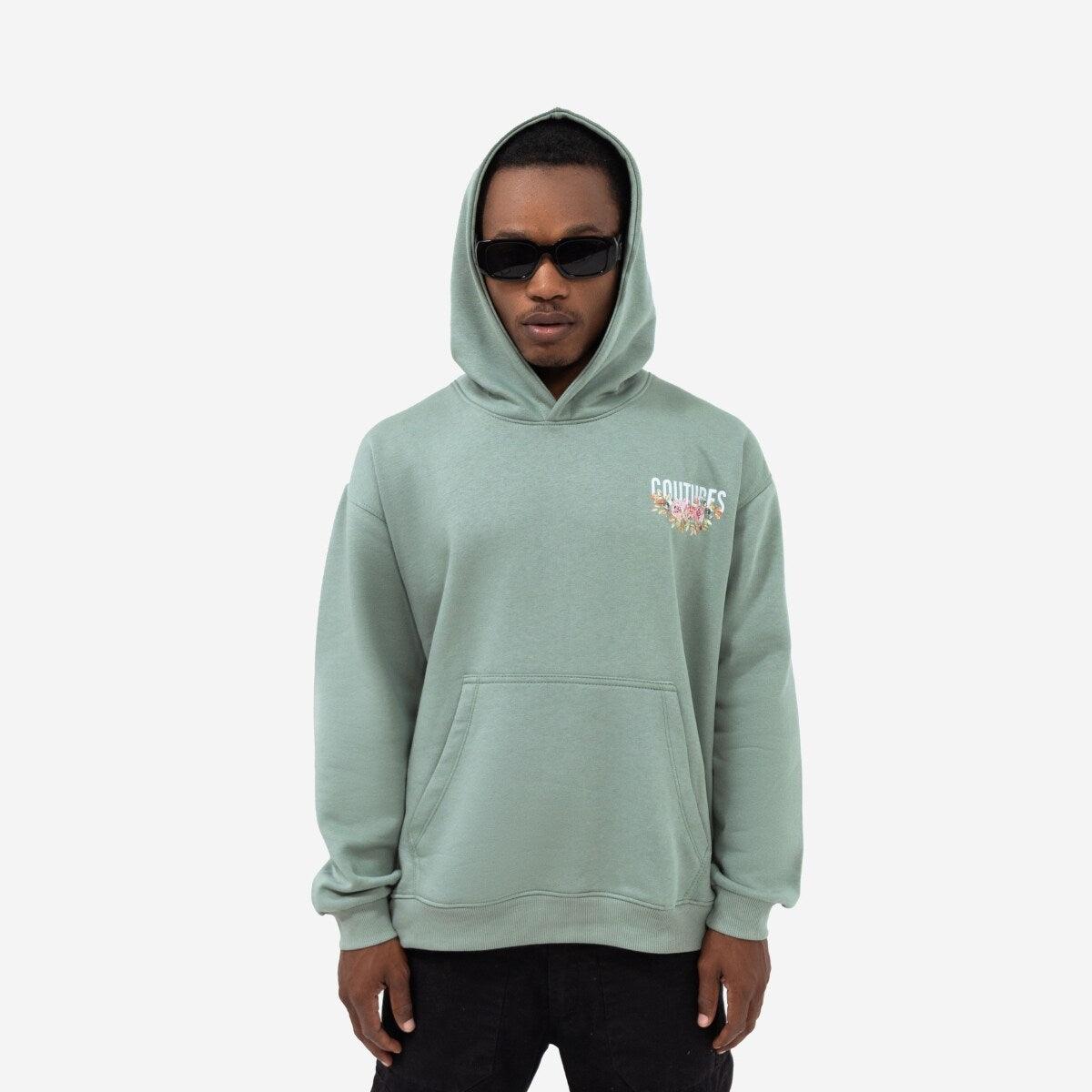 BLOSSOM OVERSIZED HOODIE - OLIVE GREEN