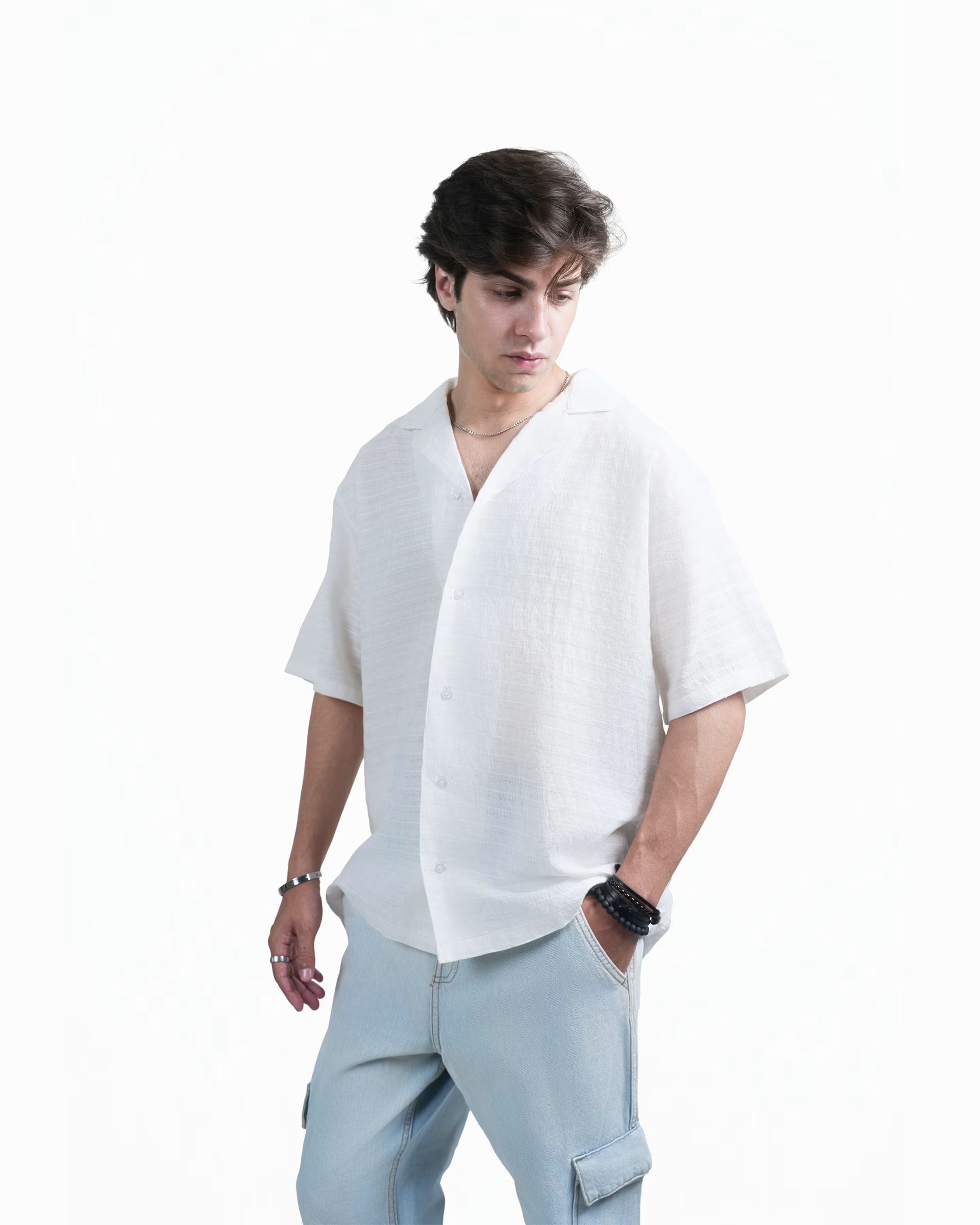HIGH SUMMER HALFSLEEVES SHIRT - WHITE