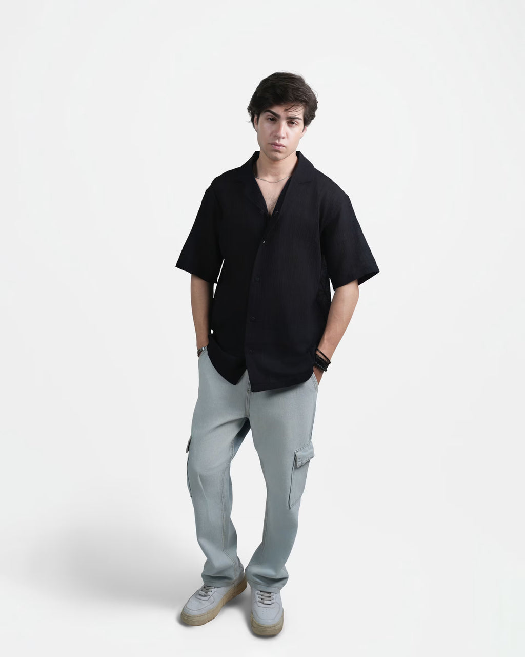 HIGH SUMMER HALFSLEEVES SHIRT - BLACK