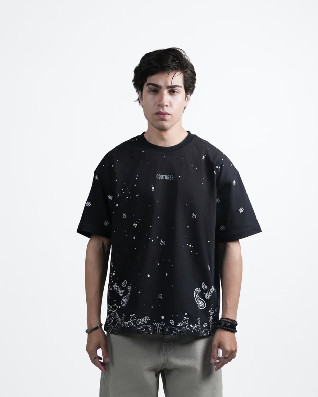 ROOTED NIGHTS OVERSIZED T-SHIRT - BLACK