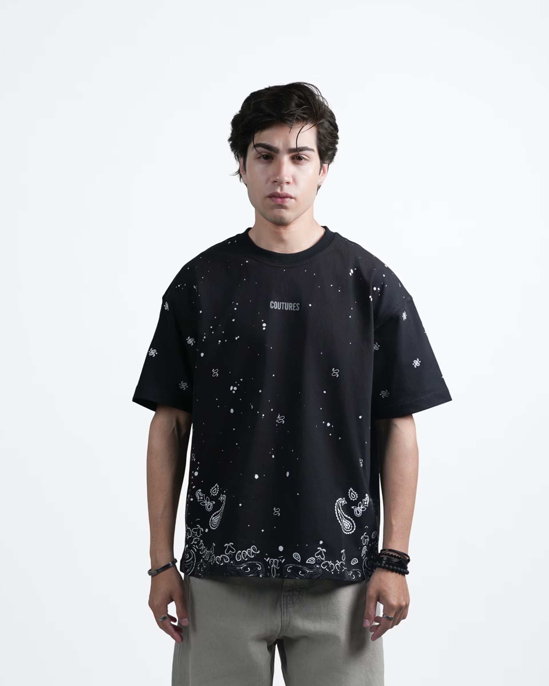 ROOTED NIGHTS OVERSIZED T-SHIRT - BLACK