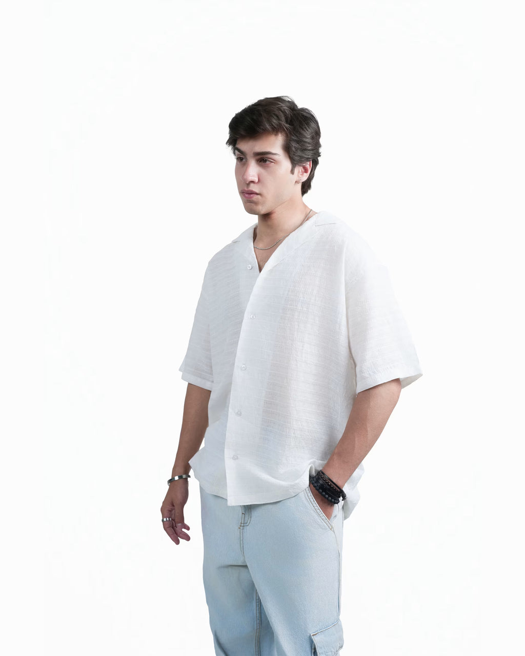 HIGH SUMMER HALFSLEEVES SHIRT - WHITE
