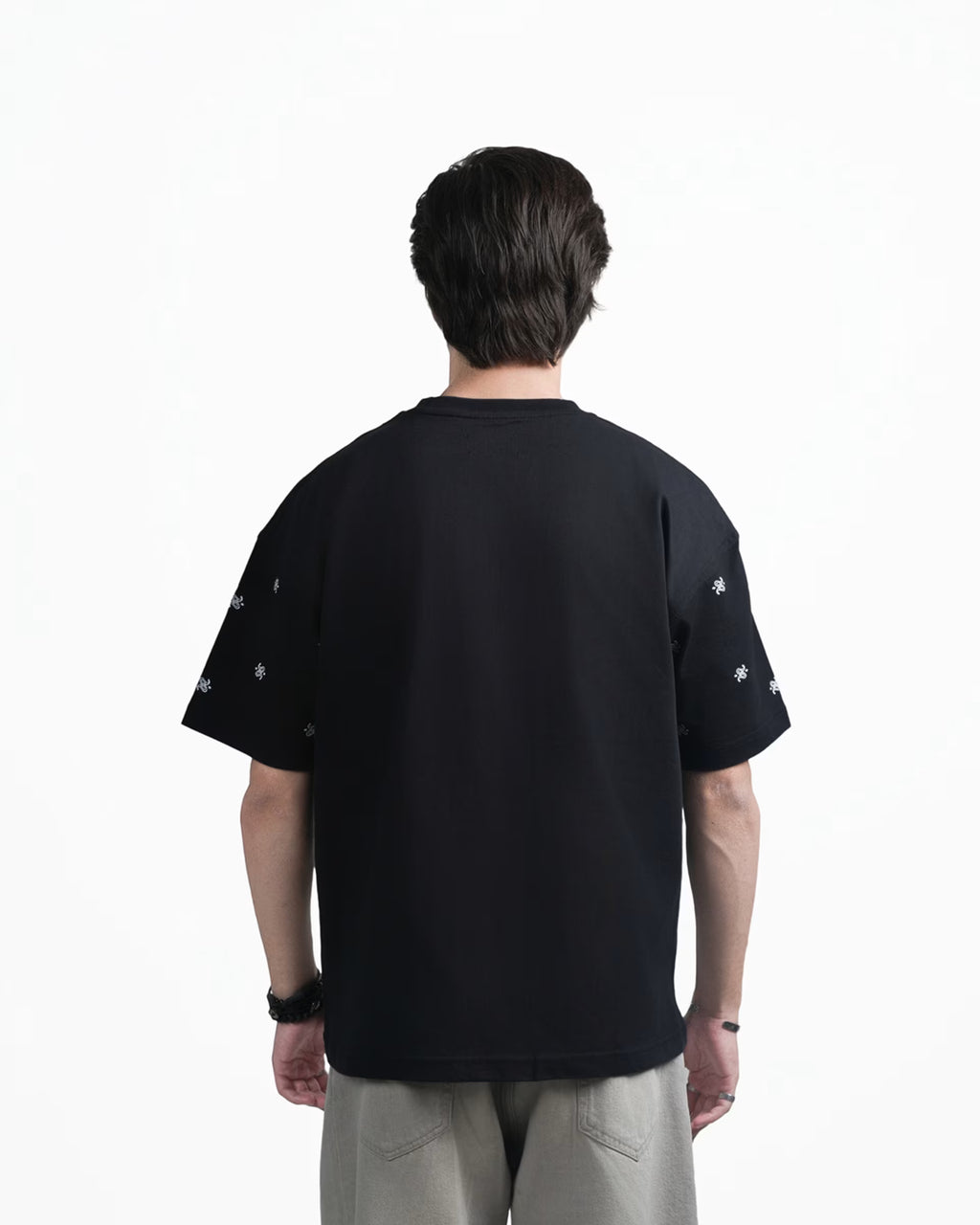ROOTED NIGHTS OVERSIZED T-SHIRT - BLACK