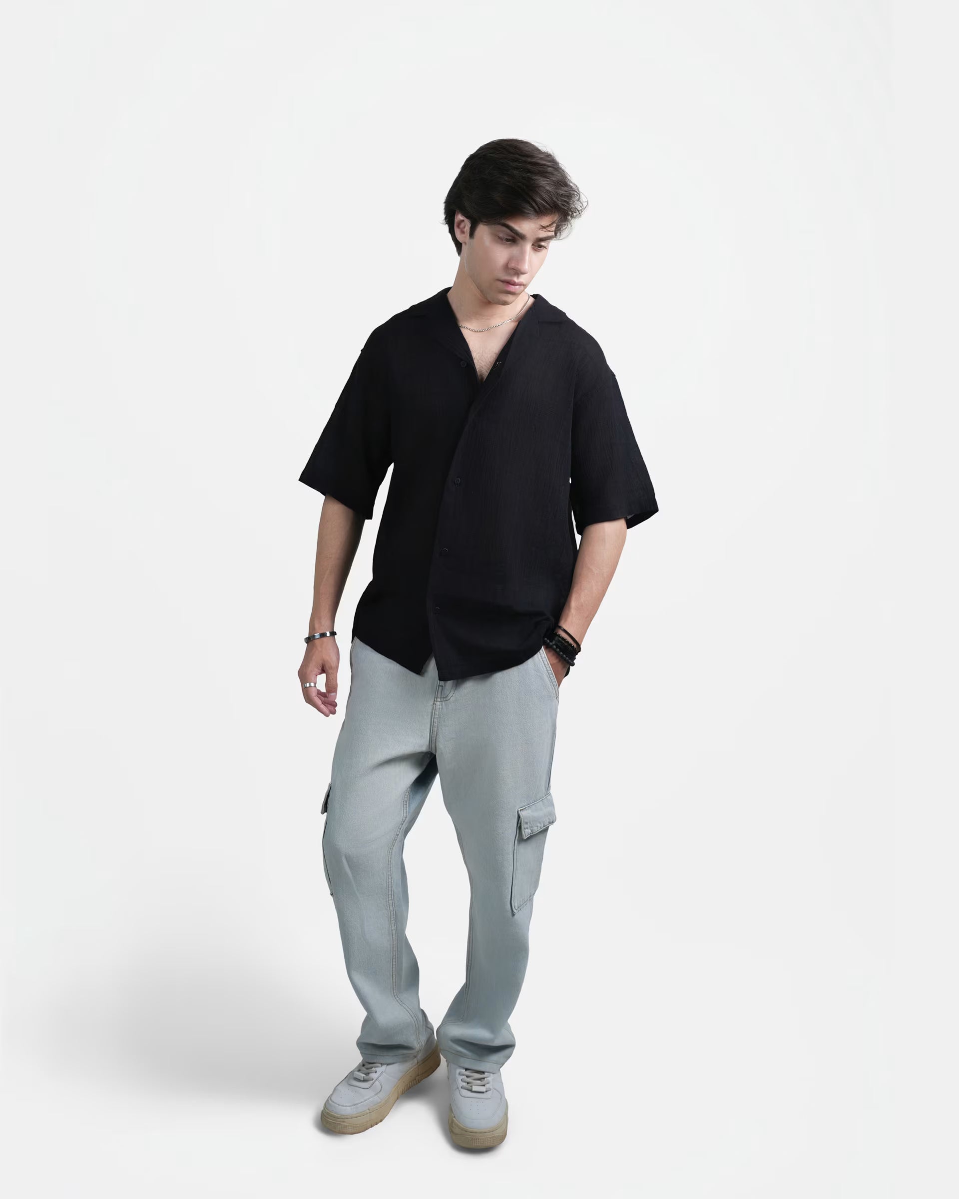 HIGH SUMMER HALFSLEEVES SHIRT - BLACK