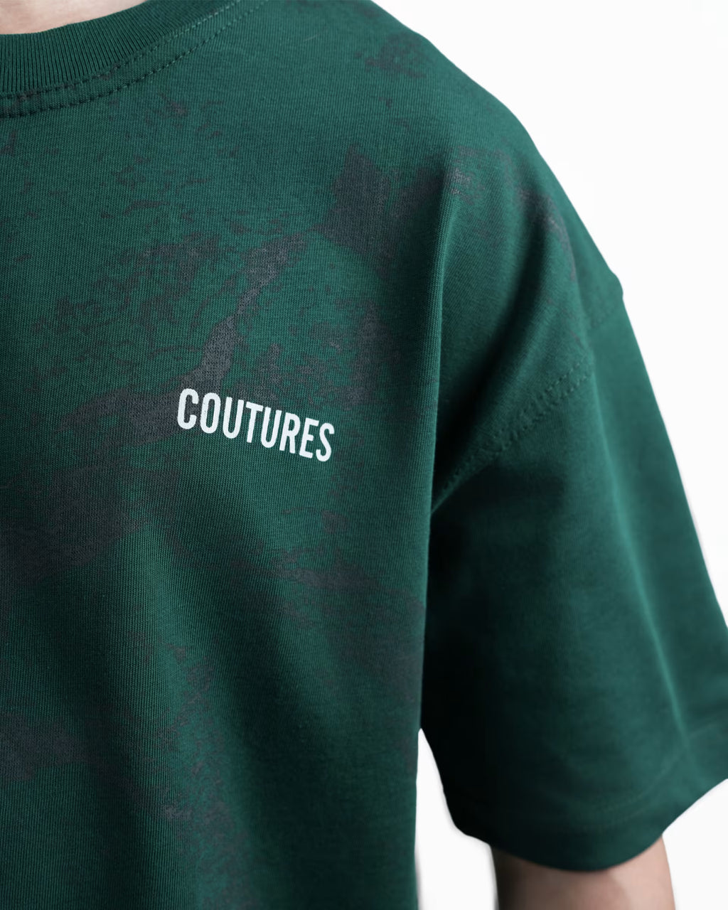 SCRIPTED BLOOM  OVERZIED T-SHIRT - GREEN