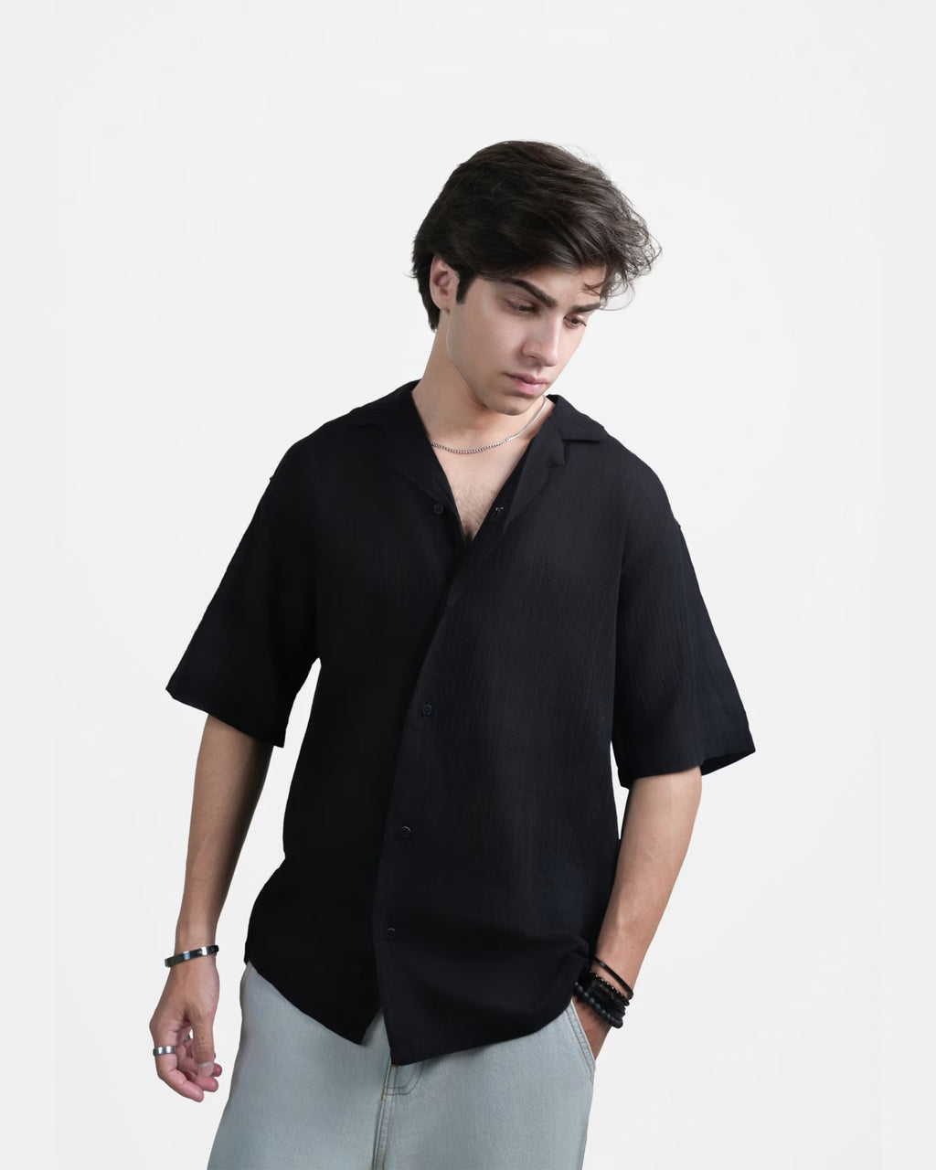 HIGH SUMMER HALFSLEEVES SHIRT - BLACK
