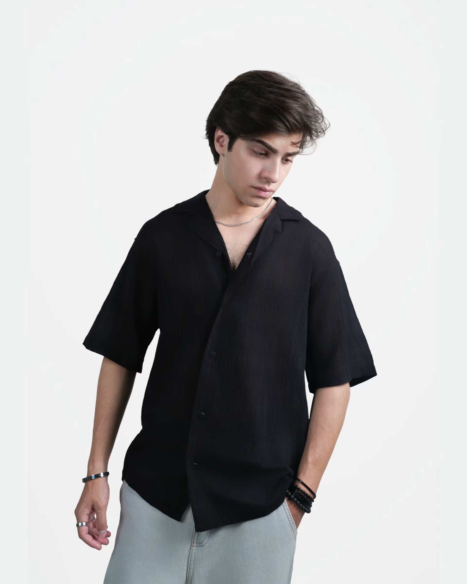 HIGH SUMMER HALFSLEEVES SHIRT - BLACK