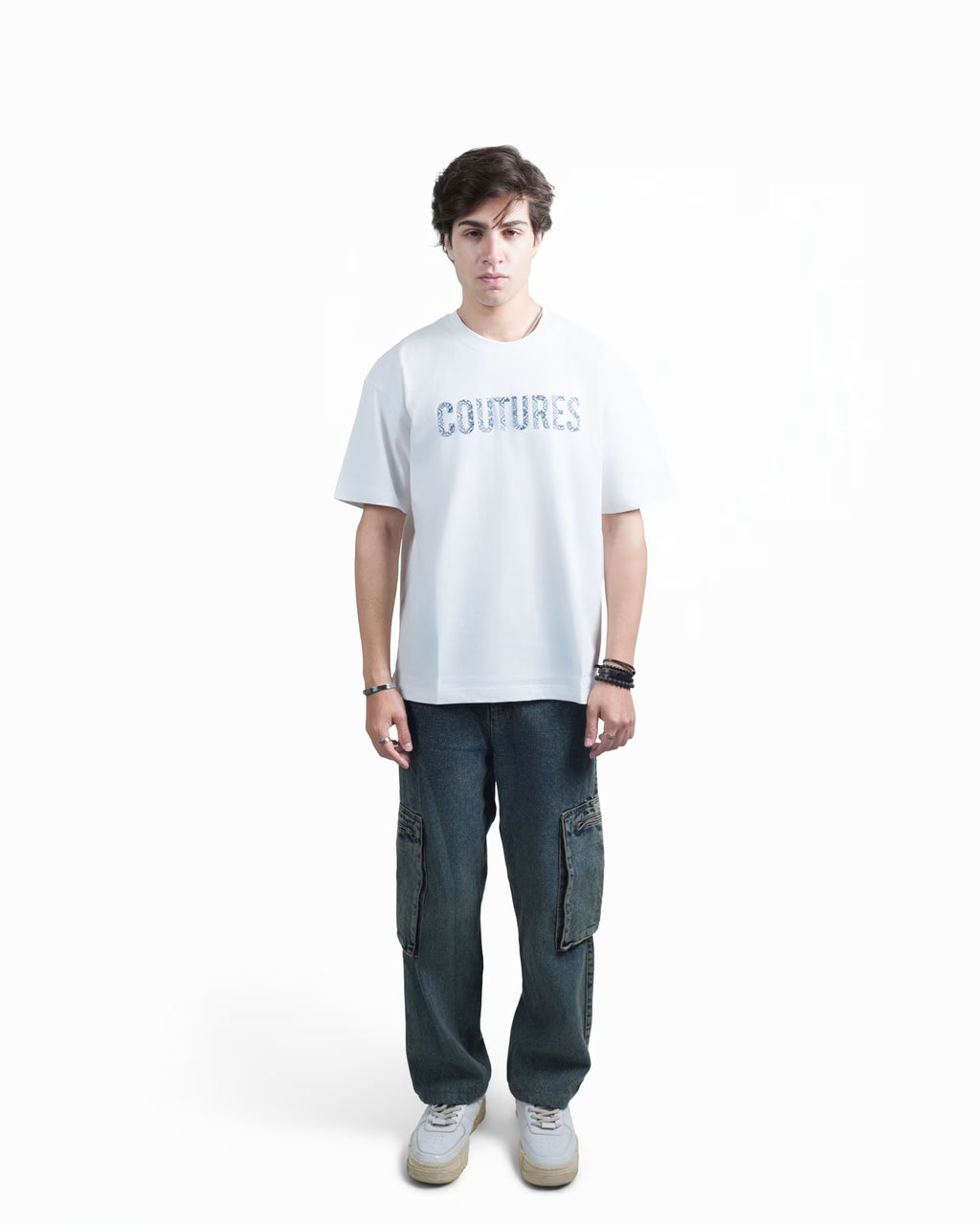 PURE IDENTITY OVERSIZED T-SHIRT - WHITE
