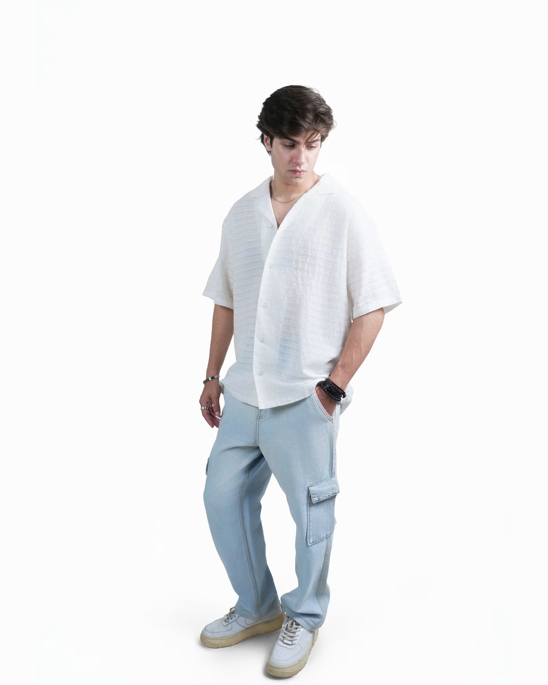 HIGH SUMMER HALFSLEEVES SHIRT - WHITE