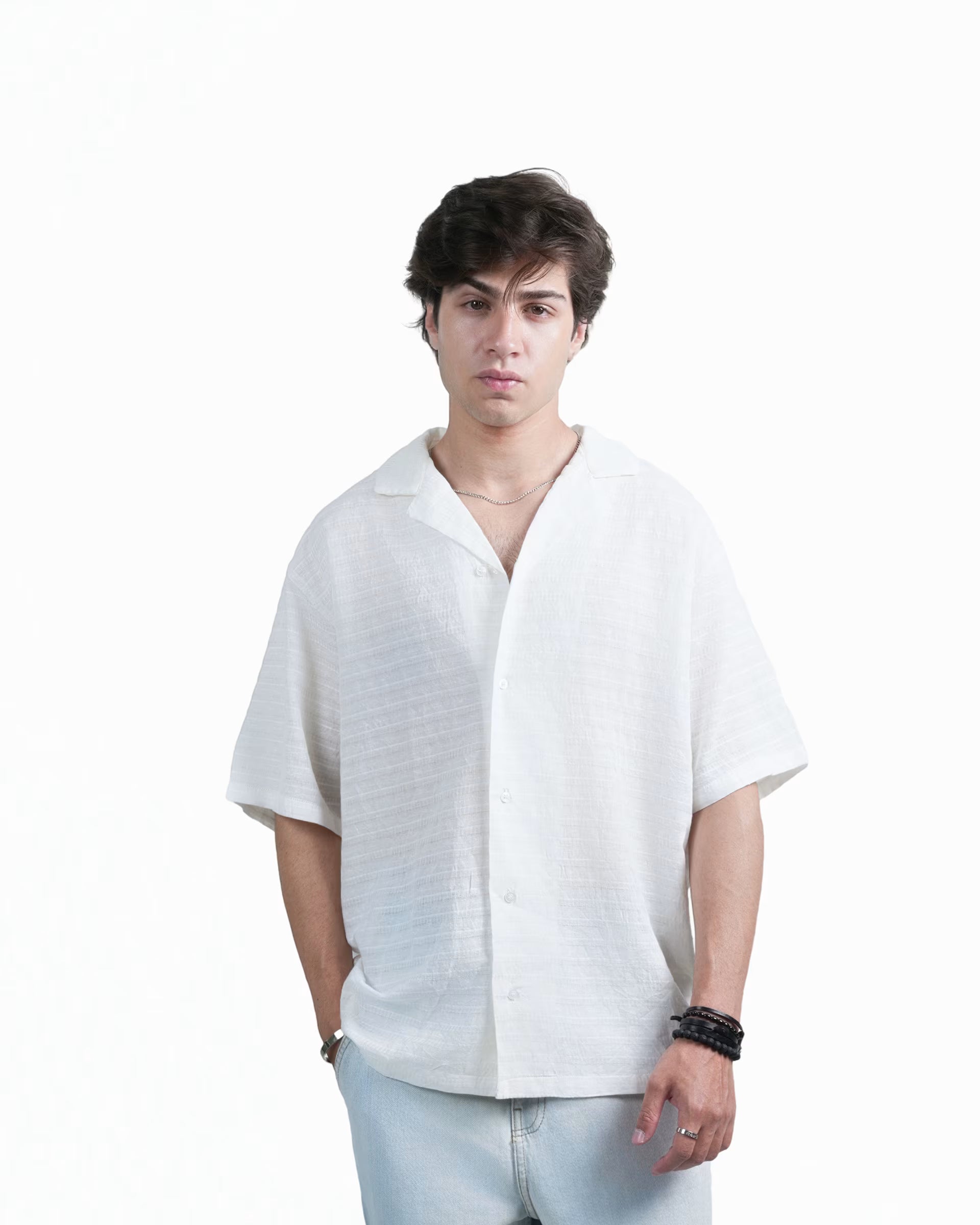 HIGH SUMMER HALFSLEEVES SHIRT - WHITE