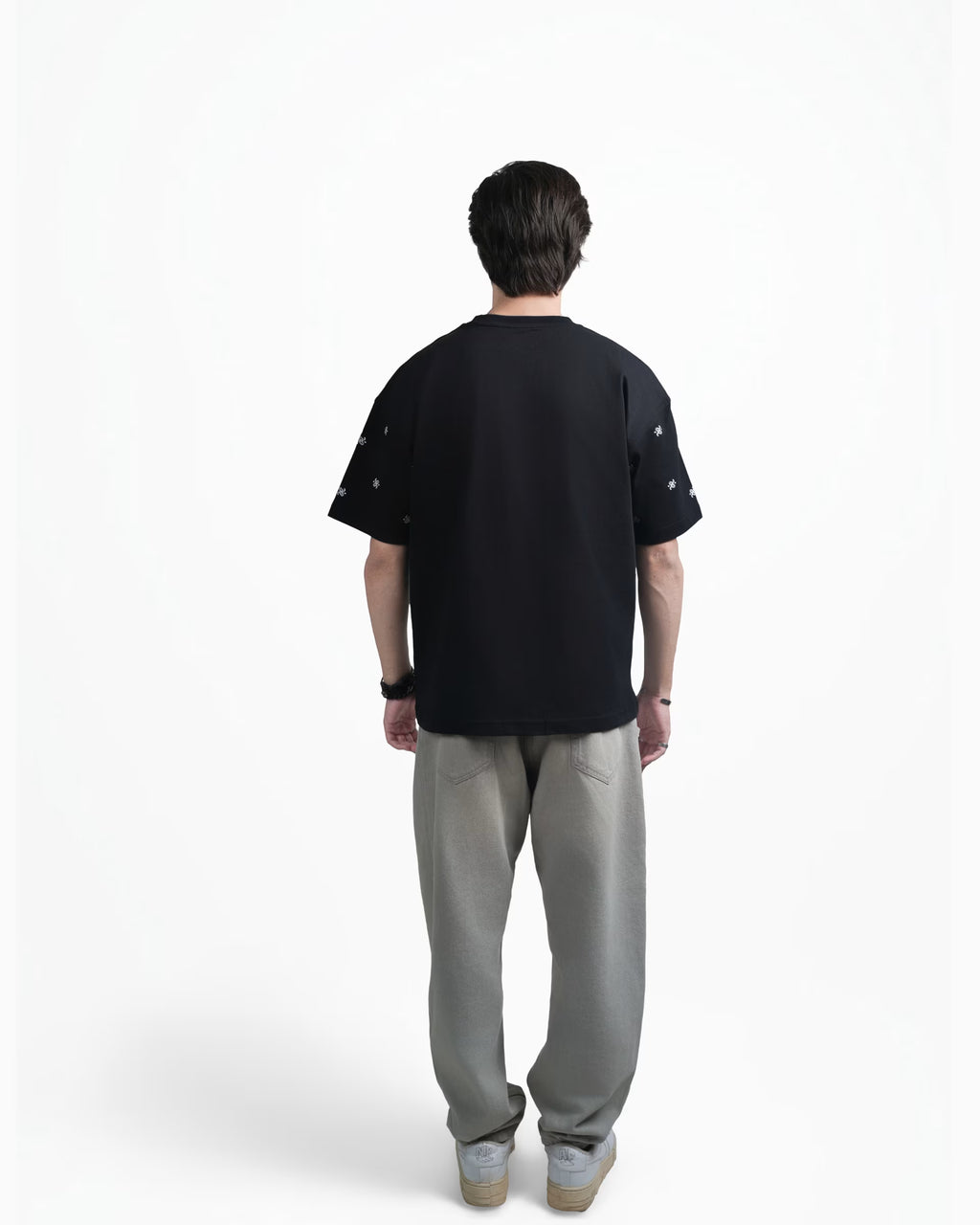 ROOTED NIGHTS OVERSIZED T-SHIRT - BLACK