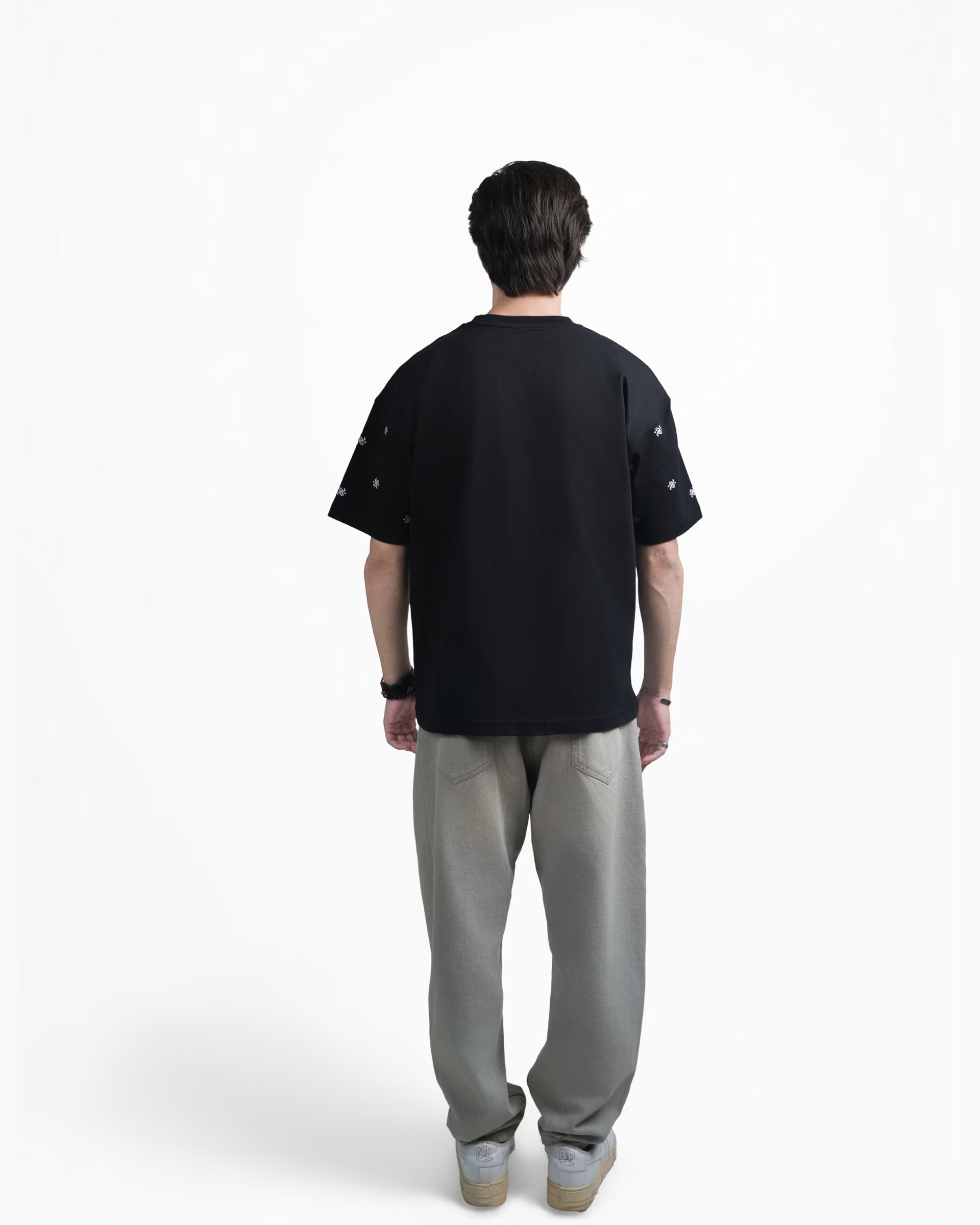 ROOTED NIGHTS OVERSIZED T-SHIRT - BLACK