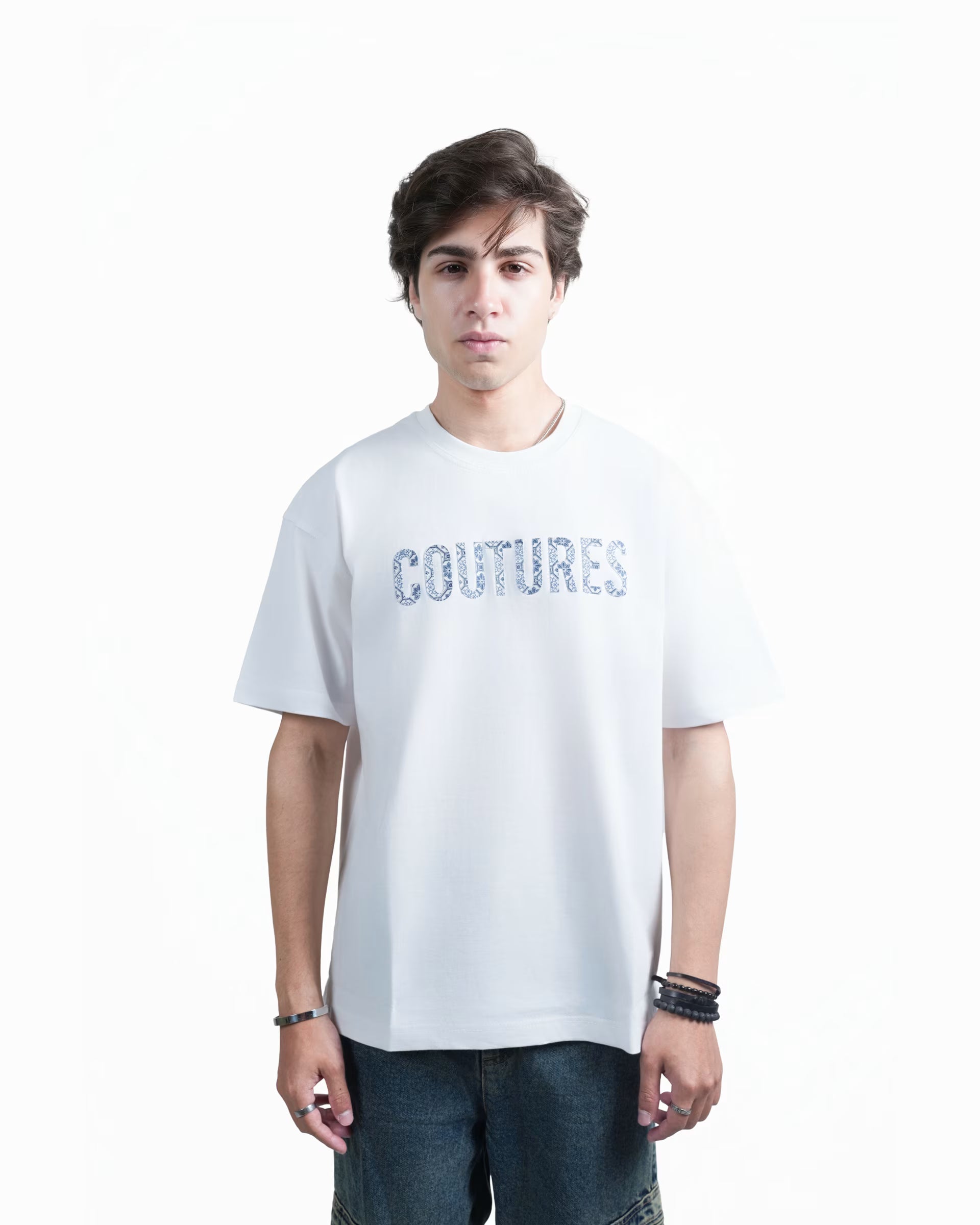 PURE IDENTITY OVERSIZED T-SHIRT - WHITE