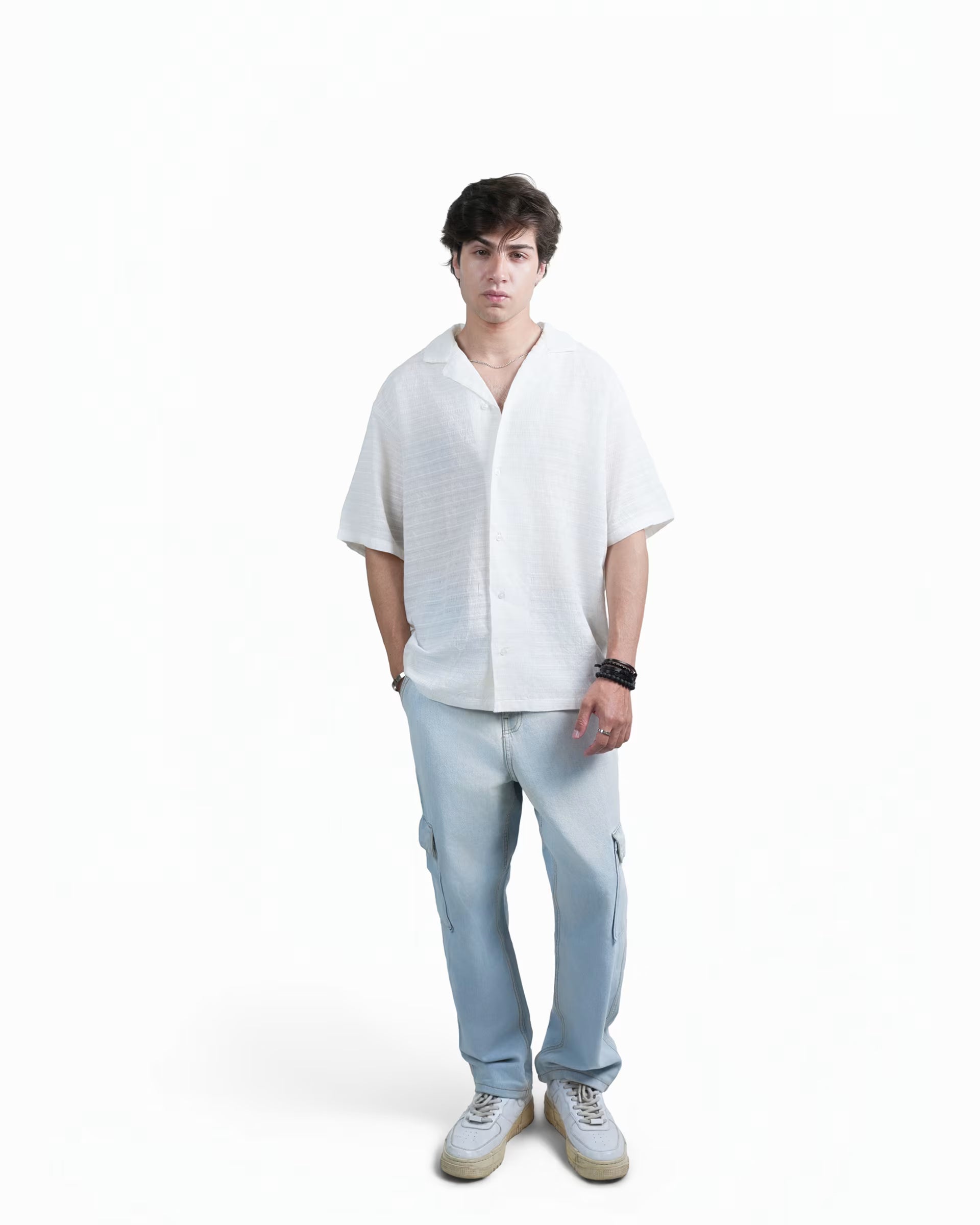 HIGH SUMMER HALFSLEEVES SHIRT - WHITE